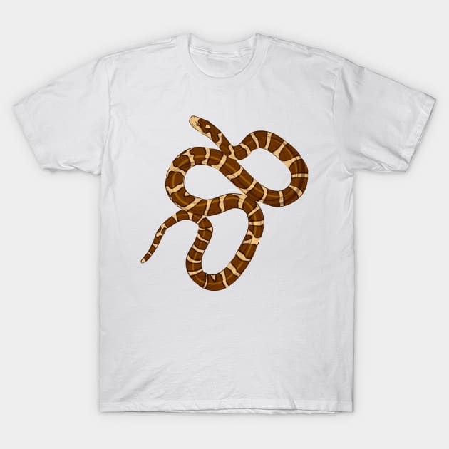 Brown Snake T-Shirt by Mako Design 